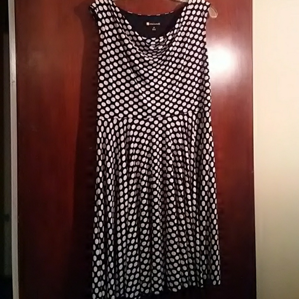 Black and white polka dot dress
